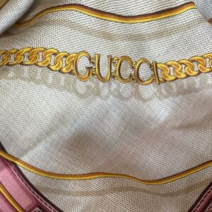 Gucci Brazil- xl large Cashmere Scarf / shawl Circle Belts ivory/pink